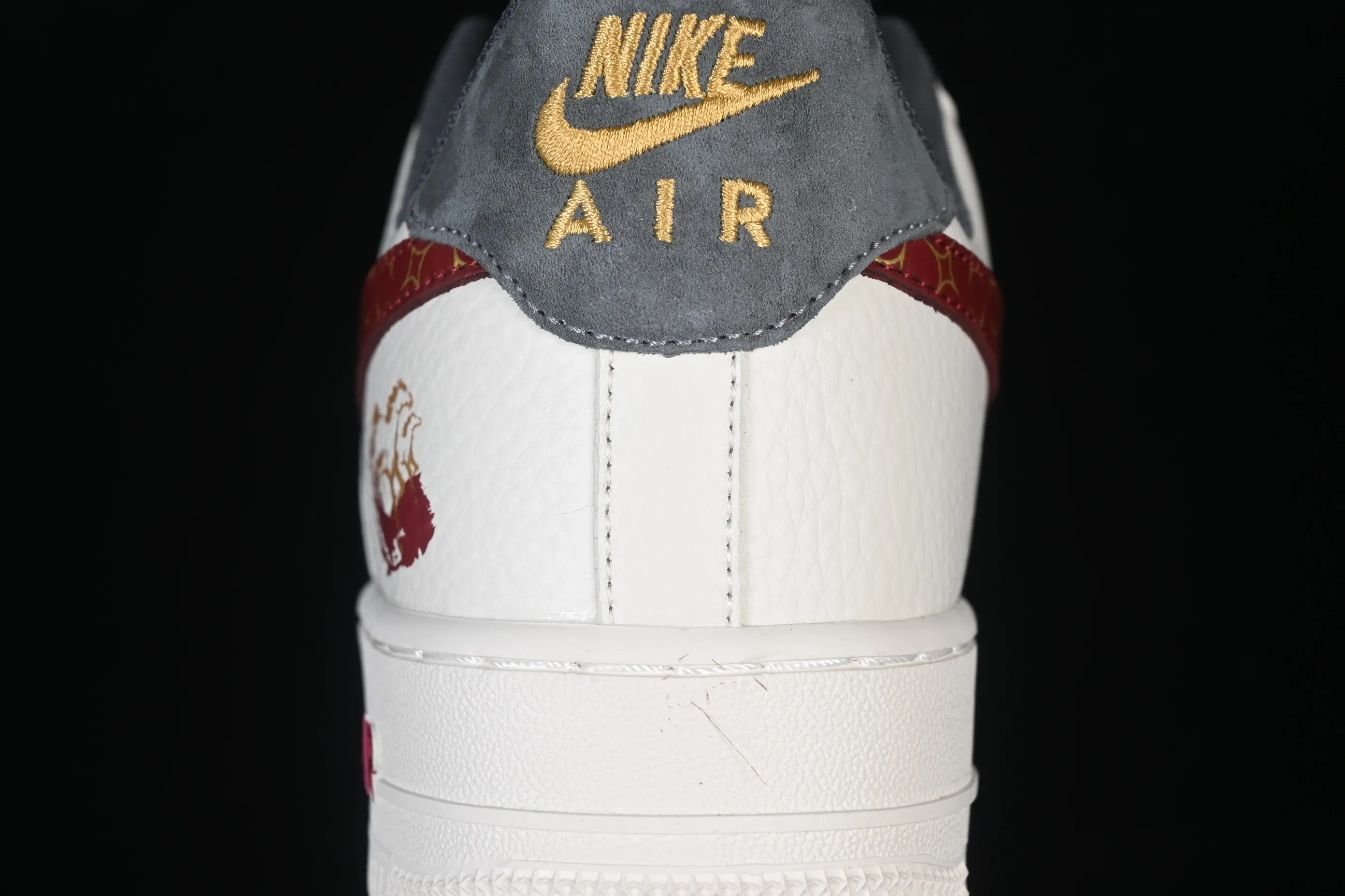 All categories Nk Air Force 1 Air Force series Nk Air Force 1 Low Air Force low-top Nike Air Force 1'07 Low Year of the Horse joint name Cloud white crimson gold Air Force 1 low-top casual sneakers NH0601-507